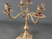 Oude messing kandelaar - afbeelding 1 van  5