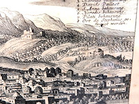 Oude panoramische gravure van jeruzalem - afbeelding 4 van  5