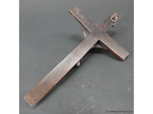 Oude rozenhouten crucifix - afbeelding 5 van  5