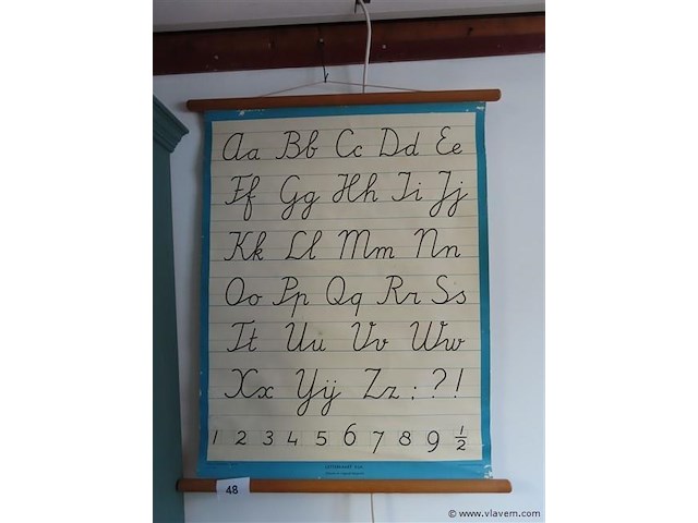 Oude schoolkaart - afbeelding 1 van  3