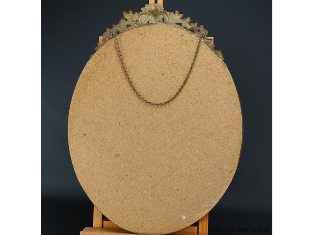 Oude spiegel in brons/messing lijst - afbeelding 5 van  5