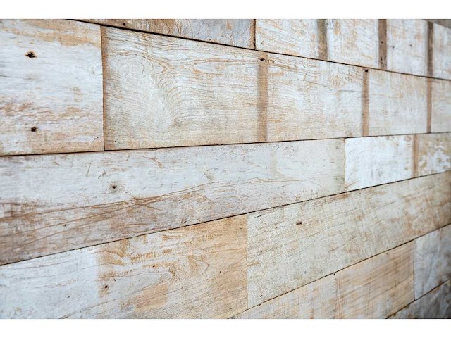 Oude teakplanken white (8x) - afbeelding 2 van  2