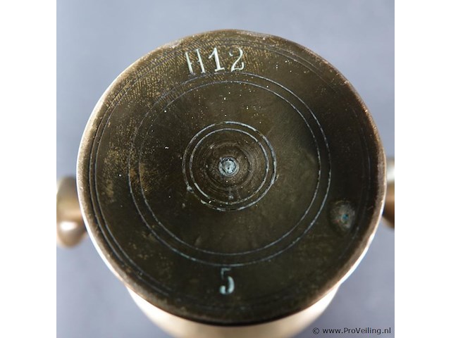 Oude/antieke bronzen vijzel - afbeelding 5 van  5