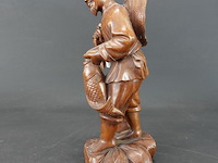 Oude/antieke in rozenhout gesneden chinese visserman - afbeelding 2 van  5