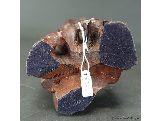 Oude/antieke in rozenhout gesneden chinese visserman - afbeelding 5 van  5