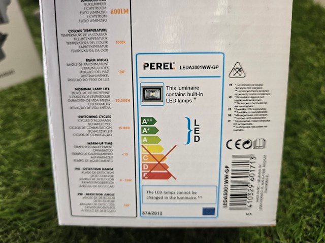 Outdoor floodlight met bewegingssensor perel, partij - afbeelding 8 van  8