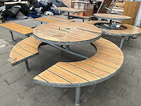 Outdoor picknicktafel met stalen frame (5x) - afbeelding 2 van  10