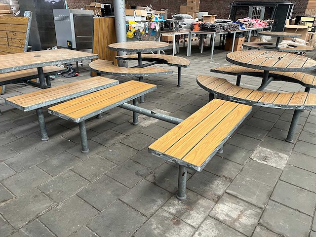 Outdoor picknicktafel met stalen frame (5x) - afbeelding 4 van  10