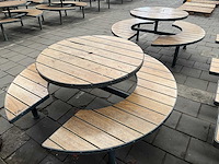 Outdoor picknicktafel met stalen frame (5x) - afbeelding 8 van  10