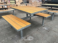 Outdoor picknicktafel met stalen frame - afbeelding 1 van  3