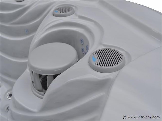 Outdoor spa 5-persoons 220x220 cm - grijs bad / grijze zijkant - incl. bluetooth & wifi - afbeelding 8 van  57