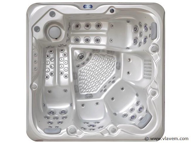 Outdoor spa 5-persoons 220x220 cm - grijs bad / grijze zijkant - incl. bluetooth & wifi - afbeelding 22 van  57