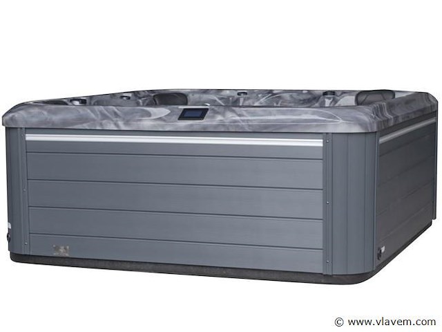 Outdoor spa 5-persoons 220x220 cm - grijs bad / grijze zijkant - incl. bluetooth & wifi - afbeelding 12 van  57