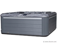 Outdoor spa 5-persoons 220x220 cm - grijs bad / grijze zijkant - incl. bluetooth & wifi - afbeelding 12 van  57