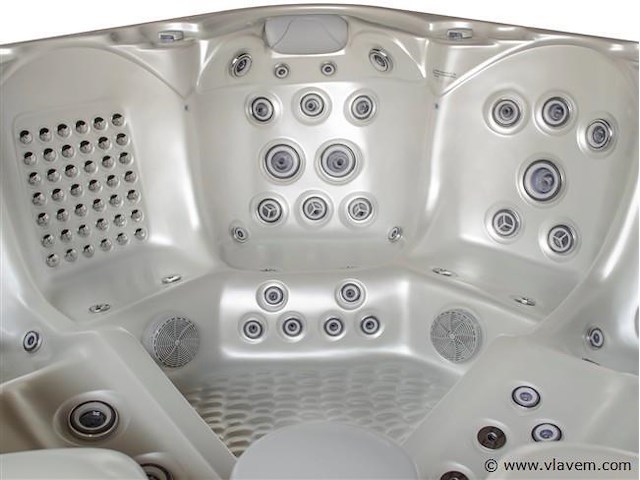Outdoor spa 5-persoons 220x220 cm - grijs bad / grijze zijkant - incl. bluetooth & wifi - afbeelding 31 van  57