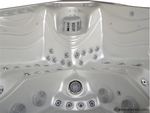 Outdoor spa 5-persoons 220x220 cm - grijs bad / grijze zijkant - incl. bluetooth & wifi - afbeelding 38 van  57
