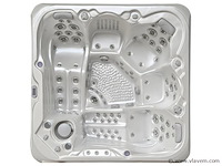 Outdoor spa 5-persoons 220x220 cm - grijs bad / grijze zijkant - incl. bluetooth & wifi - afbeelding 39 van  57