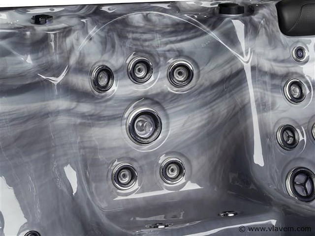 Outdoor spa 5-persoons 220x220 cm - grijs bad / grijze zijkant - incl. bluetooth & wifi - afbeelding 41 van  57