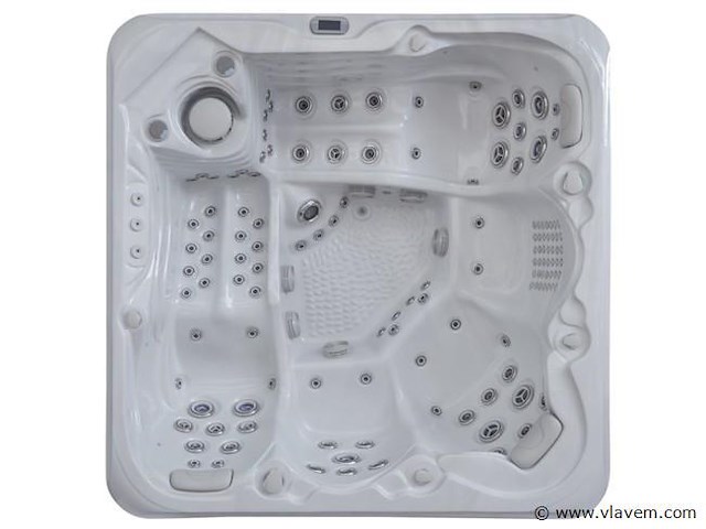 Outdoor spa 5-persoons 220x220 cm - grijs bad / grijze zijkant - incl. bluetooth & wifi - afbeelding 34 van  57