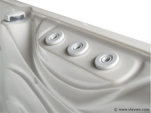 Outdoor spa 5-persoons 220x220 cm - wit bad / antraciete zijkant - incl. bluetooth - afbeelding 5 van  14