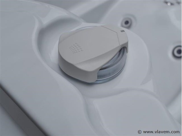 Outdoor spa 5-persoons 220x220x90 cm - sneeuwwit bad met antraciete zijkant - incl. bluetooth - afbeelding 10 van  11