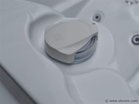 Outdoor spa 5-persoons 220x220x90 cm - sneeuwwit bad met antraciete zijkant - incl. bluetooth - afbeelding 10 van  11