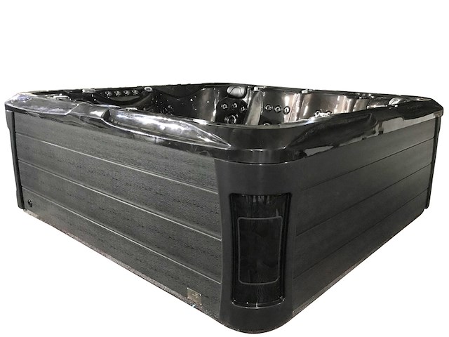 Outdoor spa aquila spa, 6 persoons met 2 ligplaatsen, bruin bad, zwarte skirts - afbeelding 9 van  22