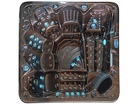 Outdoor spa aquila spa, 6 persoons met 2 ligplaatsen, bruin bad, zwarte skirts - afbeelding 12 van  22