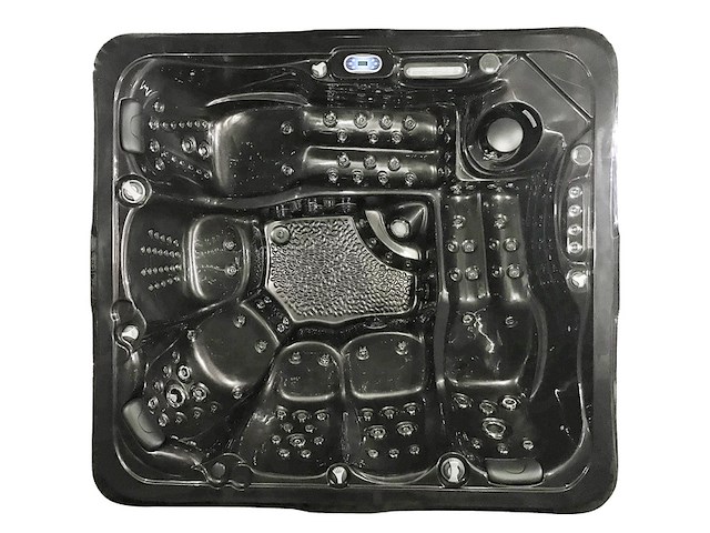 Outdoor spa aquila spa, 6 persoons met 2 ligplaatsen, bruin bad, zwarte skirts - afbeelding 2 van  9