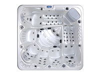 Outdoor spa aquila spa, 6 persoons met 2 ligplaatsen, wit bad, zwarte skirts - afbeelding 2 van  17