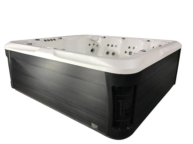 Outdoor spa aquila spa, 6 persoons met 2 ligplaatsen, wit bad, zwarte skirts - afbeelding 3 van  17