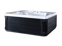 Outdoor spa aquila spa, 6 persoons met 2 ligplaatsen, wit bad, zwarte skirts - afbeelding 1 van  17