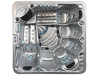 Outdoor spa aquila spa, 6 persoons met 2 ligplaatsen, zilver bad, zwarte skirt - afbeelding 2 van  18
