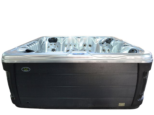 Outdoor spa aquila spa, 6 persoons met 2 ligplaatsen, zilver bad, zwarte skirt - afbeelding 3 van  18
