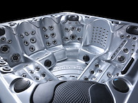 Outdoor spa aquila spa, 6 persoons met 2 ligplaatsen, zilver bad, zwarte skirt - afbeelding 4 van  18