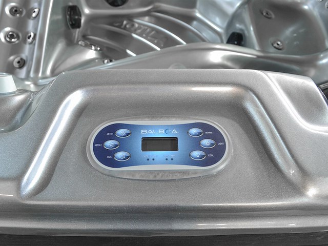 Outdoor spa aquila spa, 6 persoons met 2 ligplaatsen, zilver bad, zwarte skirt - afbeelding 8 van  18