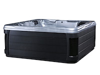 Outdoor spa aquila spa, 6 persoons met 2 ligplaatsen, zilver bad, zwarte skirt - afbeelding 1 van  18