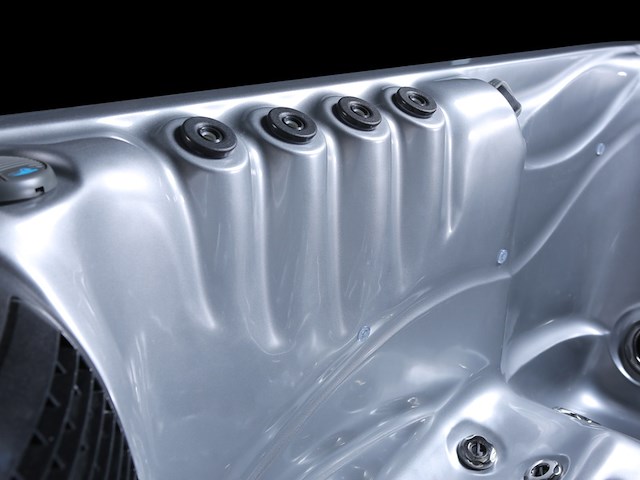 Outdoor spa aquila spa, 6 persoons met 2 ligplaatsen, zilver bad, zwarte skirt - afbeelding 12 van  18