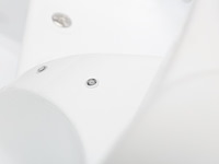 Outdoor spa vonato, 5-persoons spa met 3 ligplaatsen, wit bad, mahonierode skirts - afbeelding 16 van  21