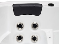 Outdoor spa vonato, 5-persoons spa met 3 ligplaatsen, wit bad, mahonierode skirts - afbeelding 21 van  21