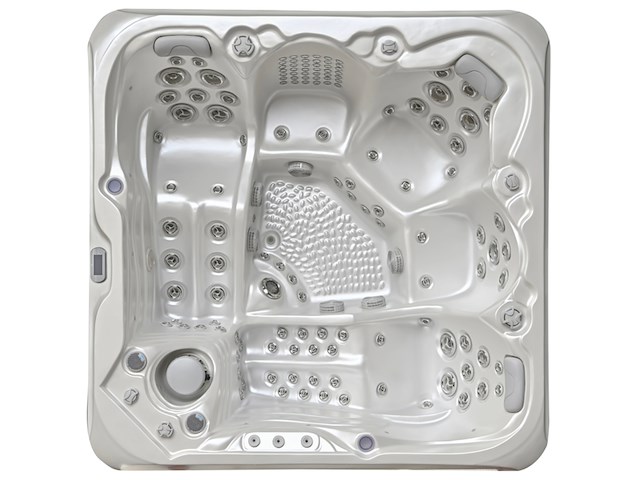 Outdoor spa vonato, clarion, wit bad met antraciete skirts - afbeelding 1 van  14