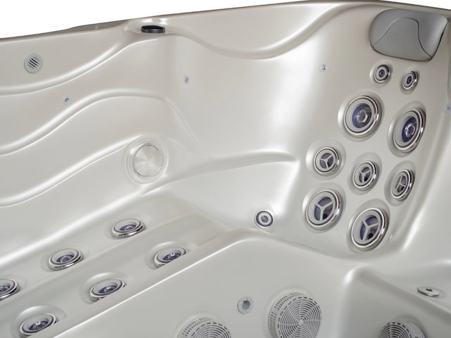 Outdoor spa vonato, clarion, wit bad met antraciete skirts - afbeelding 8 van  14