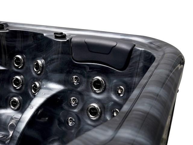 Outdoor spa vonato flavina zwart bad, zwarte skirts - afbeelding 11 van  23