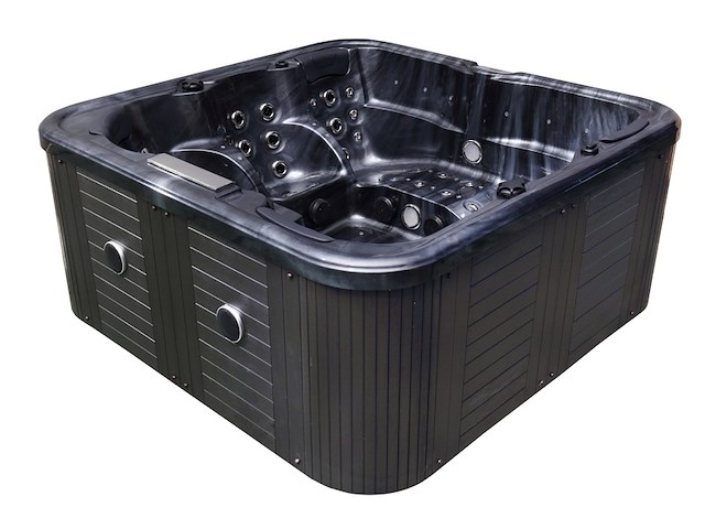Outdoor spa vonato flavina zwart bad, zwarte skirts - afbeelding 1 van  23