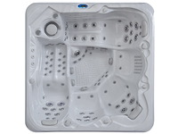 Outdoor spa vonato, lerano, sneeuwwit bad met antraciete skirts - afbeelding 1 van  11