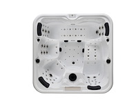 Outdoor spa vonato, milaro, wit bad, mahonierode skirts - afbeelding 12 van  21