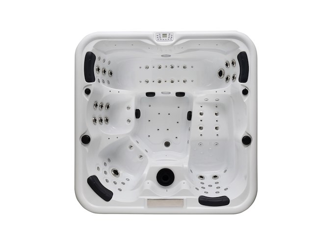 Outdoor spa vonato, milaro, wit bad, mahonierode skirts - afbeelding 12 van  21