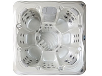 Outdoor spa vonato oceana wit bad met donkerbruine skirts - afbeelding 1 van  12