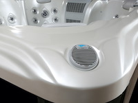 Outdoor spa vonato oceana wit bad met donkerbruine skirts - afbeelding 12 van  12