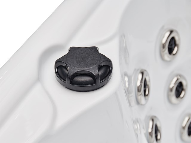 Outdoor spa vonato, tovario, wit bad / naturel houten kleur zijkant - afbeelding 18 van  27